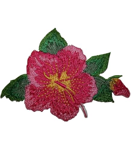 Amazon.com: ID 6344 Pink Hibiscus Flower Blossom Patch Tropical